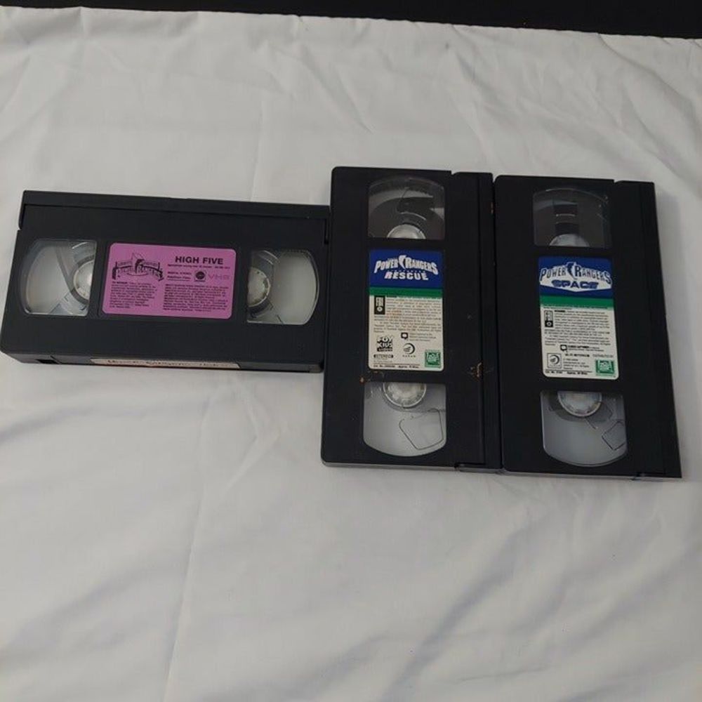 Lot of 3 Fox Saban Mighty Morphing Power Rangers VHS Video Tape High Five Space